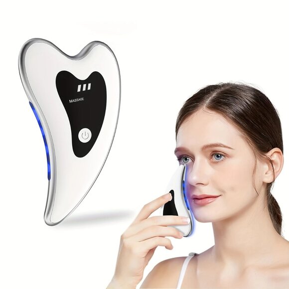 Rechargeable Facial Massager – Heat & Vibration, Portable Skin Care Tool, Home - Picture 5 of 8